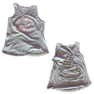 Y2K Grey Love Loungewear Fitted Tank Top